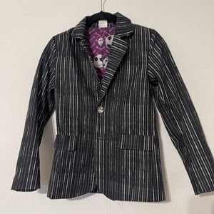 Disney Nightmare Before Christmas Jack Skellington Striped Blazer Size M